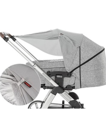 Parasolar premium pentru carucioare bebelusi, protectie solara UPF 50+, gri, Reer ShineSafe Premium