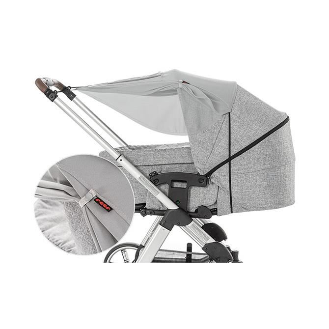 Parasolar premium pentru carucioare bebelusi, protectie solara UPF 50+, gri, Reer ShineSafe Premium