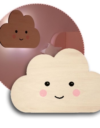 Lampa de veghe de perete, cu led, lumina reglabila si oprire cronometrata, forma nor, Lumilu Silhouette Cloud, Reer