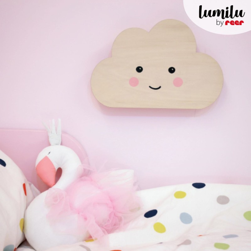 Lampa de veghe de perete, cu led, lumina reglabila si oprire cronometrata, forma nor, Lumilu Silhouette Cloud, Reer