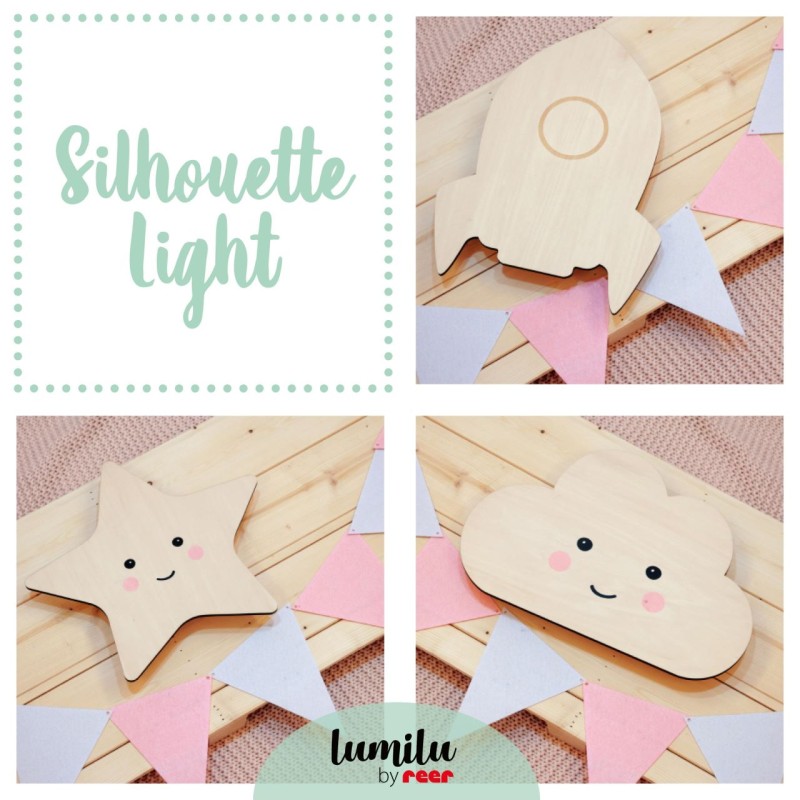 Lampa de veghe de perete, cu led, lumina reglabila si oprire cronometrata, forma stea, Lumilu Silhouette Star, Reer
