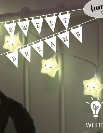 Lampa de veghe ghirlanda, 10 LED-uri, oprire cronometrata, forma stea, galbena, Lumilu String Light Star, Reer