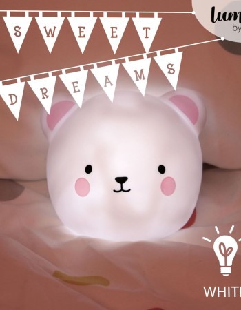 Lampa de veghe si veioza cu touch, 2in1, prindere perete, cu led, lumina reglabila si oprire cronometrata, forma ursulet, Lumilu Touch Light Bear, Reer