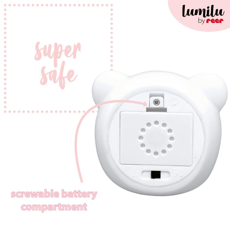 Lampa de veghe si veioza cu touch, 2in1, prindere perete, cu led, lumina reglabila si oprire cronometrata, forma ursulet, Lumilu Touch Light Bear, Reer