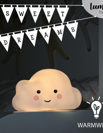 Lampa de veghe cu LED, cu oprire cronometrata, forma nor, alba, Lumilu Sweet Dreams Cloud, Reer