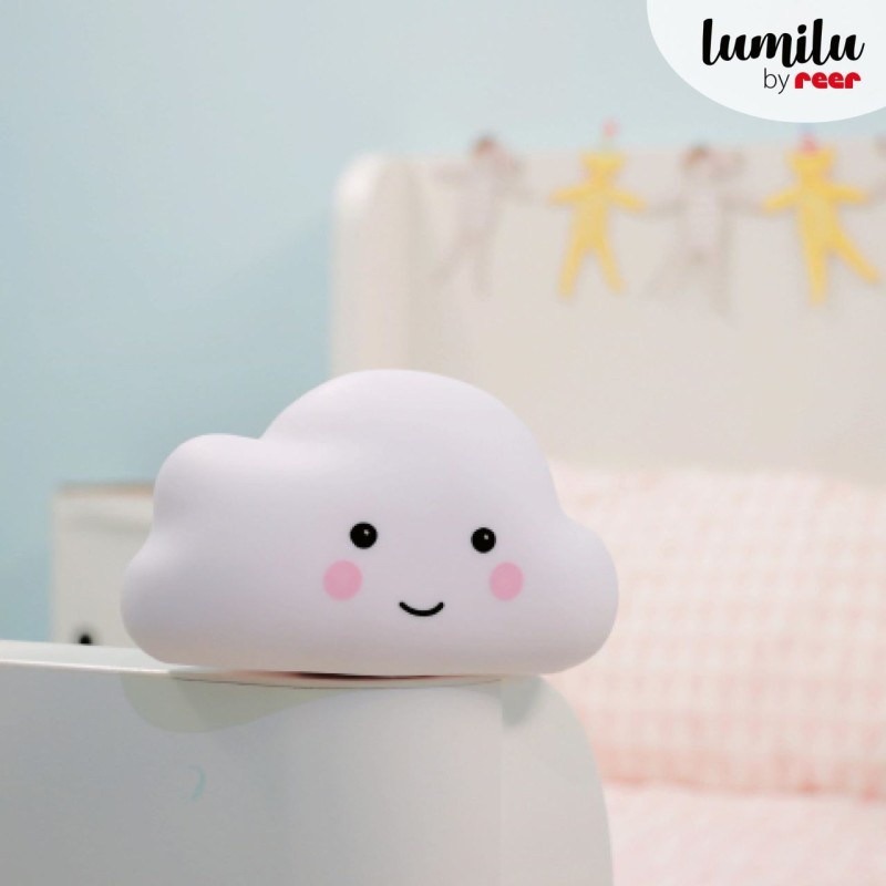 Lampa de veghe cu LED, cu oprire cronometrata, forma nor, alba, Lumilu Sweet Dreams Cloud, Reer