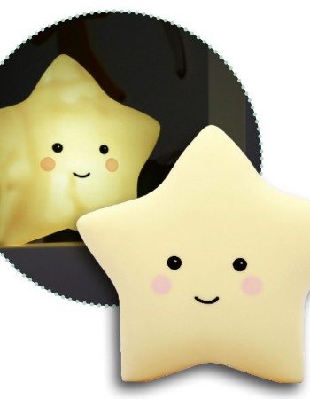 Lampa de veghe cu LED, cu oprire cronometrata, forma stea, galbena, Lumilu Sweet Dreams Star, Reer