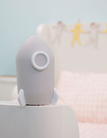 Lampa de veghe cu LED, cu oprire cronometrata, forma racheta, gri, Lumilu Sweet Dreams Rocket, Reer