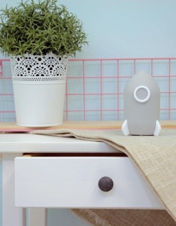 Lampa de veghe cu LED, cu oprire cronometrata, forma racheta, gri, Lumilu Sweet Dreams Rocket, Reer