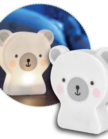 Lampa de veghe cu LED, cu oprire cronometrata, forma ursulet, alba, Lumilu Cute Friends Bear, Reer