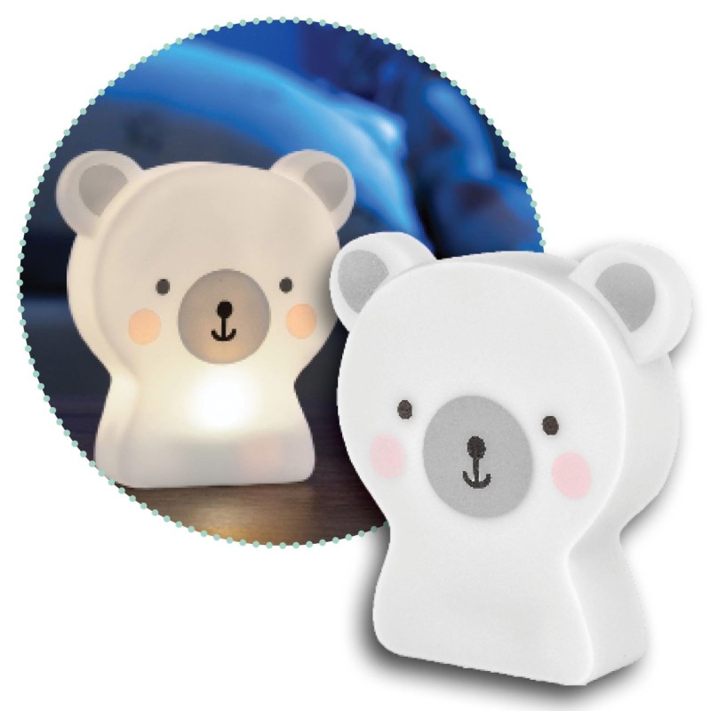 Lampa de veghe cu LED, cu oprire cronometrata, forma ursulet, alba, Lumilu Cute Friends Bear, Reer