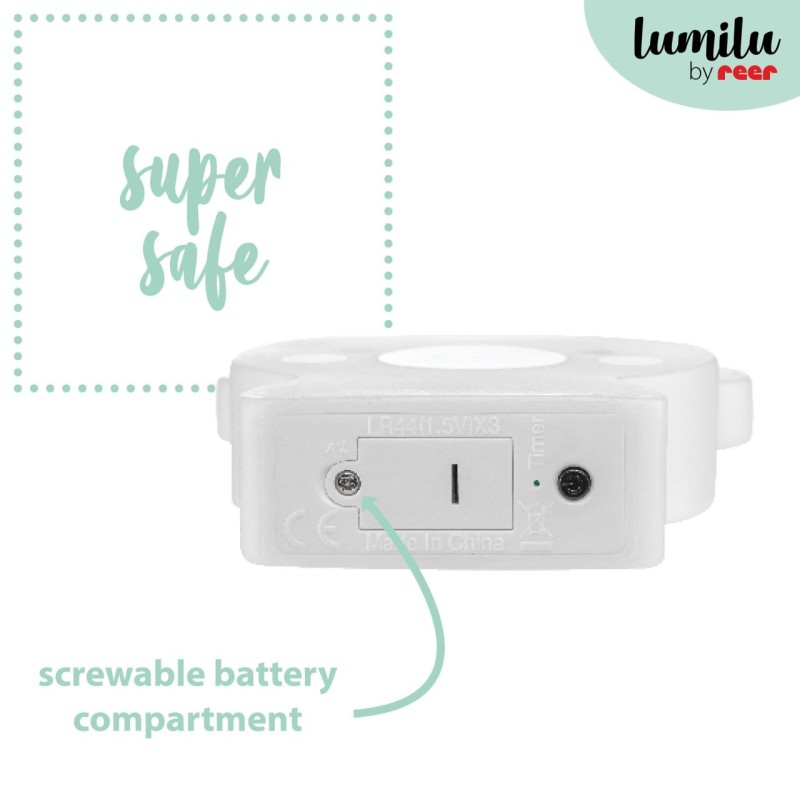 Lampa de veghe cu LED, cu oprire cronometrata, forma ursulet, alba, Lumilu Cute Friends Bear, Reer