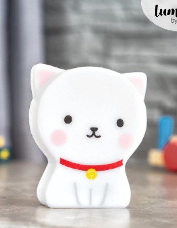 Lampa de veghe cu LED, cu oprire cronometrata, forma pisicuta, alba, Lumilu Cute Friends Cat, Reer