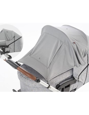 Parasolar premium pentru carucioare bebelusi, protectie solara UPF 50+, gri, Reer ShineSafe Premium