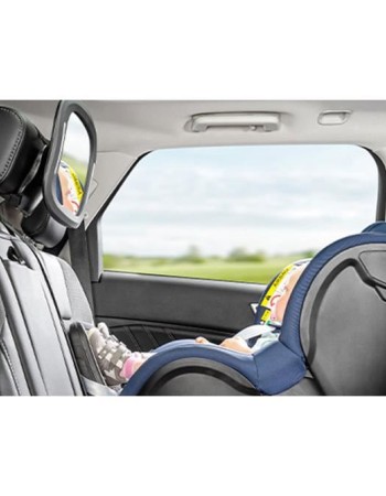 Oglinda de siguranta auto cu LED pentru monitorizare bebelusi, prindere pe tetiera, Reer BabyView 86101