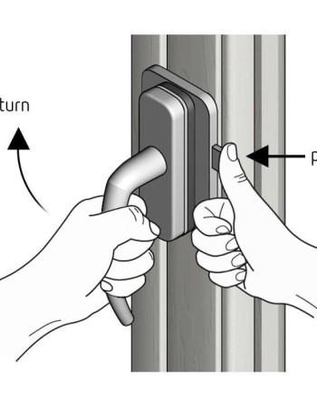 Siguranta pentru usi de balcon si ferestre, fara gaurire sau lipire, alba, Reer WinLock 70010