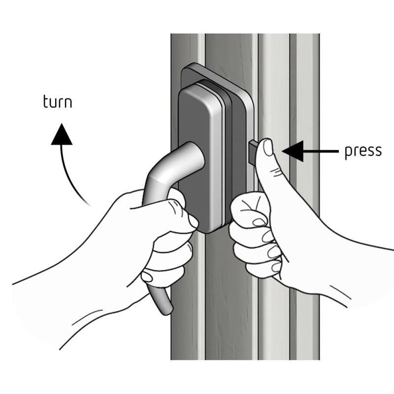 Siguranta pentru usi de balcon si ferestre, fara gaurire sau lipire, alba, Reer WinLock 70010