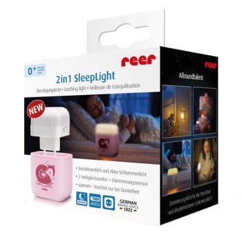 Lampa de veghe 2 in 1 cu LED-uri roz REER