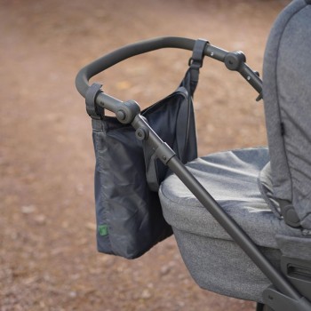 Geanta de cumparaturi cu prindere pe carucior, din plastic reciclat, Reer Growing Shopping Bag