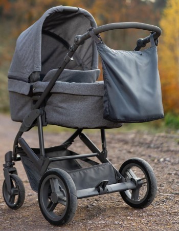 Geanta de cumparaturi cu prindere pe carucior, din plastic reciclat, Reer Growing Shopping Bag