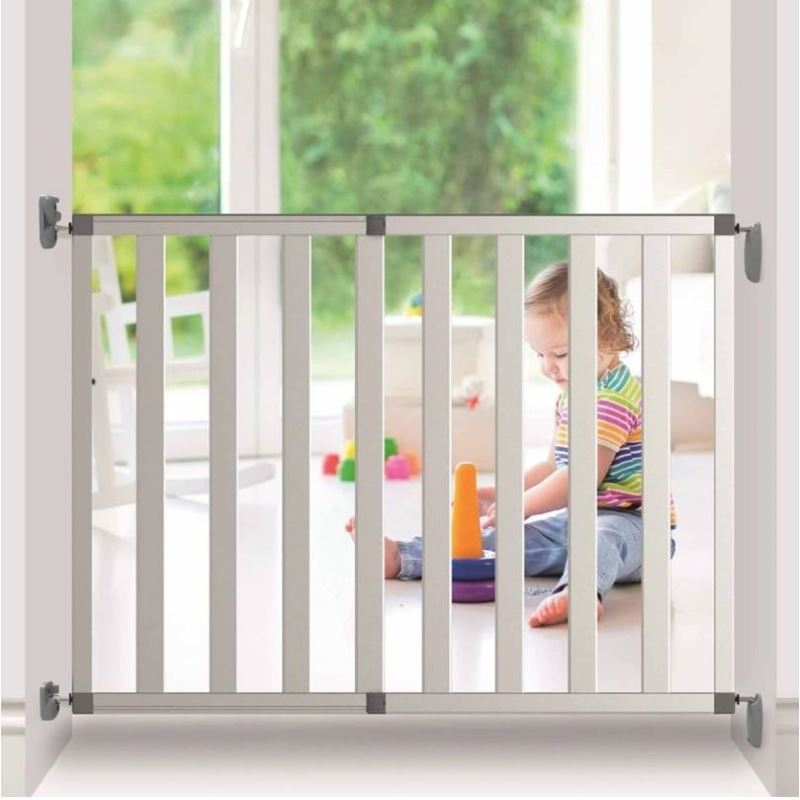Poarta de siguranta extensibila din aluminiu Noma IKON PURE, 62–104 cm, N94078