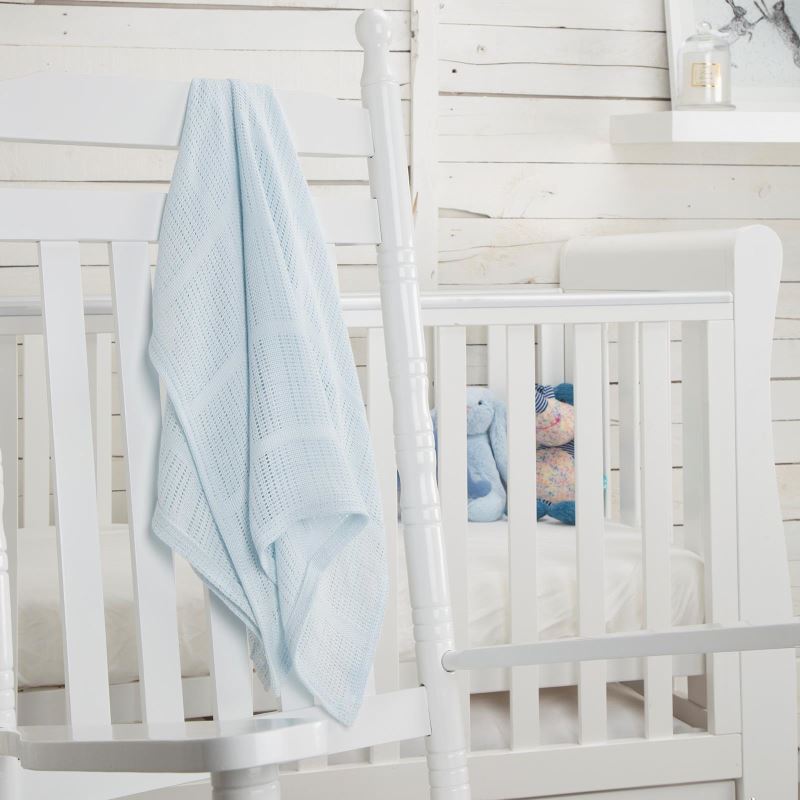 Paturica celulara din bambus 90x60 cm Comfi Love Baby Blue