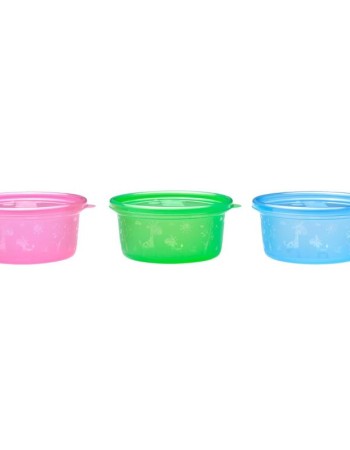 Set 6 boluri cu capac pentru alimente, 300 ml, fara BPA, 0+ luni, Nip 37063