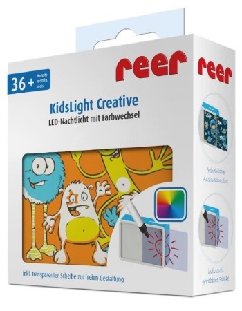 Lampa de veghe cu leduri colorate KidsLight Creative „Monstrii” REER