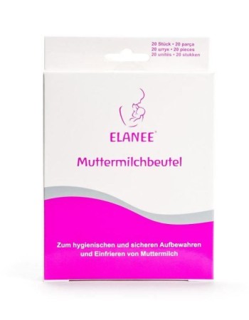 Pungi depozitare lapte matern la congelator, 180 ml, gradate, 20 bucati, ELANEE 710-00