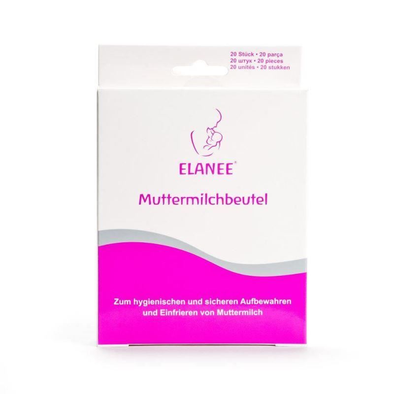 Pungi depozitare lapte matern la congelator, 180 ml, gradate, 20 bucati, ELANEE 710-00