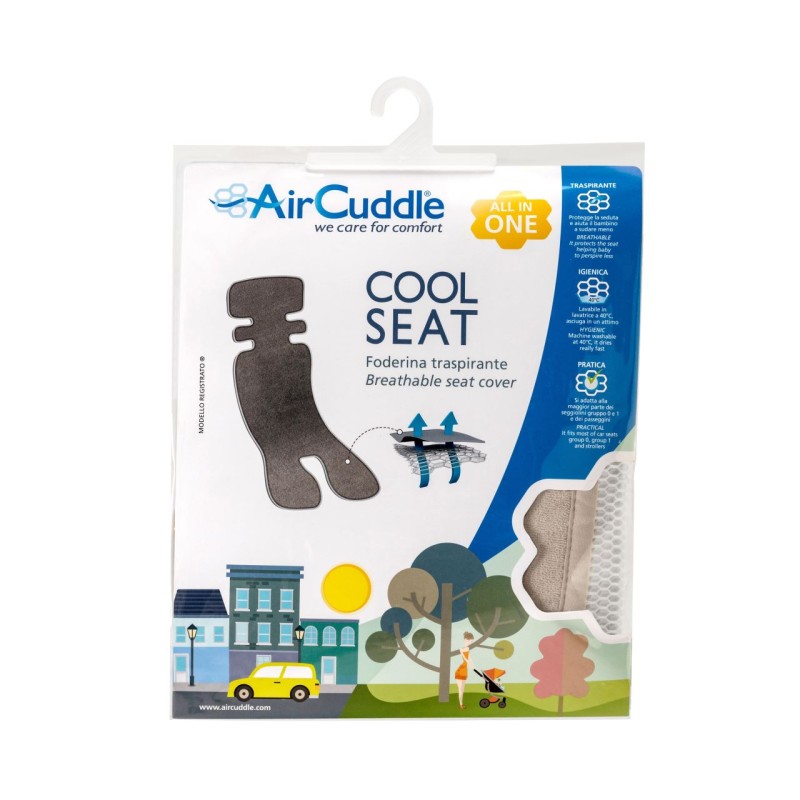 Protectie antitranspiratie universala scaune auto si carucioare AirCuddle COOL SEAT ALL IN ONE SMOKE