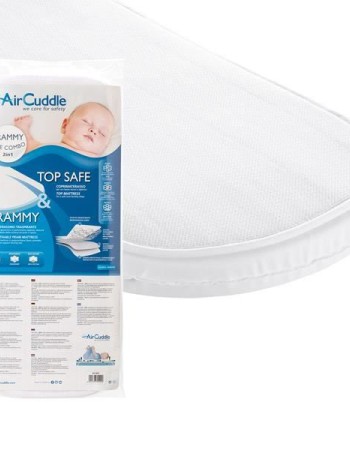 Salteluta pentru landou, cu protectie impermeabila antitranspiratie 3D inclusa 30x70cm, AirCuddle PRAMMY SAFE COMBO