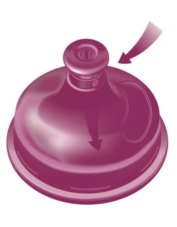 Cana de baut Kids Cup Girl, adaptor de baut antipicurare push-pull, clip de prindere, 330 ml, de la 18 luni, nip 35052