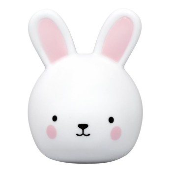 Lampa de veghe si veioza cu touch, 2in1, prindere perete, cu led, lumina reglabila si oprire cronometrata, forma iepuras, Lumilu Touch Light Bunny, Reer