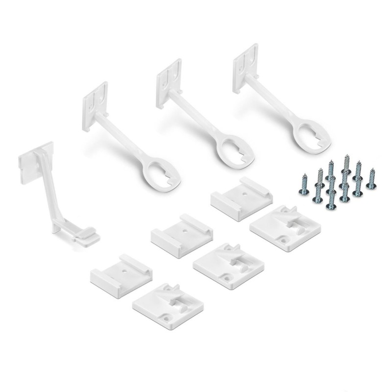 Sigurante sertare & dulapuri REER 71060 – Set 3 bucati albe, montaj cu suruburi + sistem brevetat