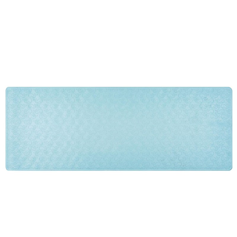 Covoras de baie antialunecare cu ventuze, din cauciuc natural, antibacterian, dreptunghiular, 97 x 36 cm, albastru, MyHappyBath Mat XL, Reer 76033