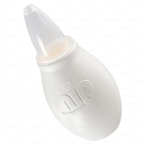 Aspirator nazal pentru bebelusi, manual, cu pompita, 0+ luni, Nip 37074