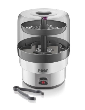 Sterilizator biberoane cu abur fierbinte, capacitate 6 biberoane, oprire automata, Reer VapoMax 36010