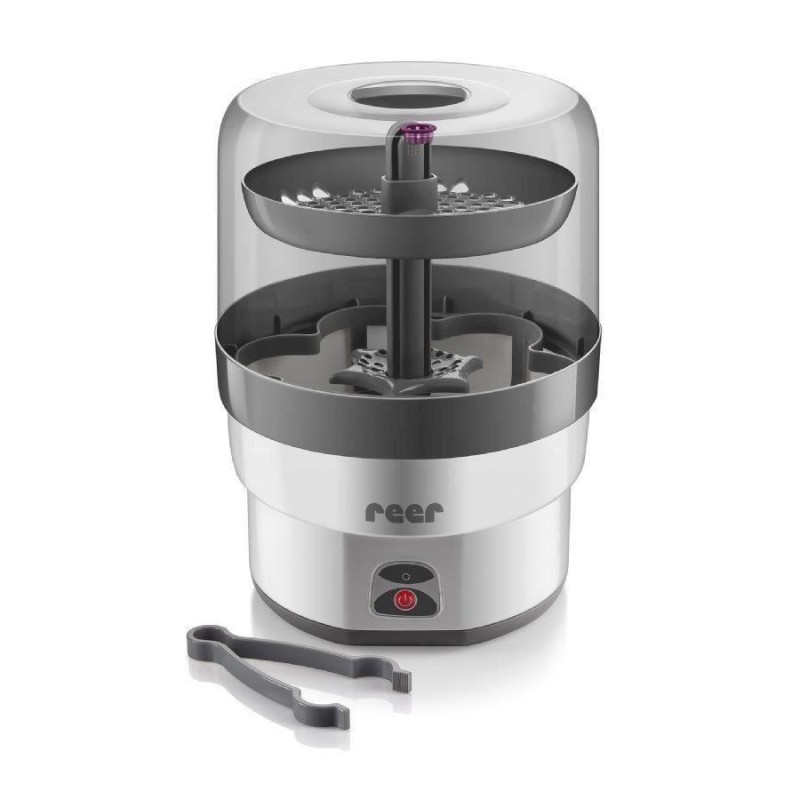 Sterilizator biberoane cu abur fierbinte, capacitate 6 biberoane, oprire automata, Reer VapoMax 36010