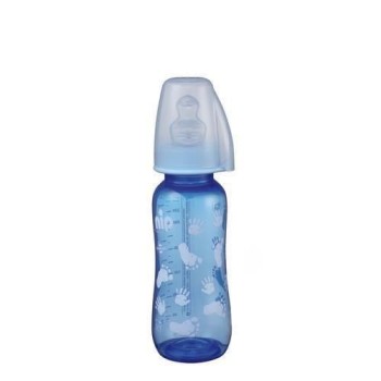 Biberon Trendy PP cu tetina anti-colici din silicon moale, 250 ml, 0- 6 luni, debit mediu (M), nip 35036