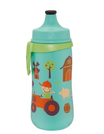 Cana de baut Kids Cup Boy, adaptor de baut antipicurare push-pull, clip de prindere, 330 ml, de la 18 luni, nip 35051