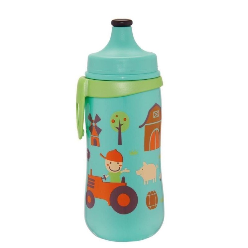 Cana de baut Kids Cup Boy, adaptor de baut antipicurare push-pull, clip de prindere, 330 ml, de la 18 luni, nip 35051