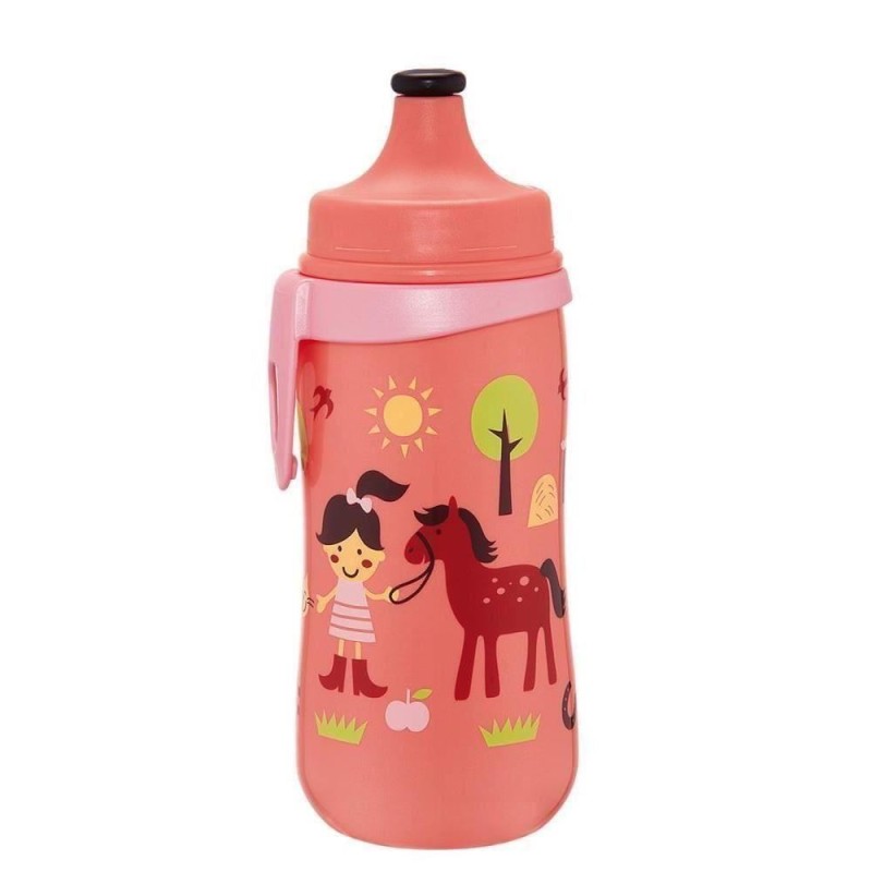 Cana de baut Kids Cup Girl, adaptor de baut antipicurare push-pull, clip de prindere, 330 ml, de la 18 luni, nip 35052
